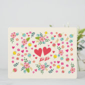 Hugs und Kisses Blume und Herzen (Stehend Vorderseite)