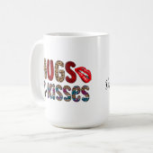 Hugs und Kisses Coffee Tasse (Vorderseite Links)