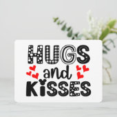 Hugs und Kisses Feiertagskarte (Stehend Vorderseite)