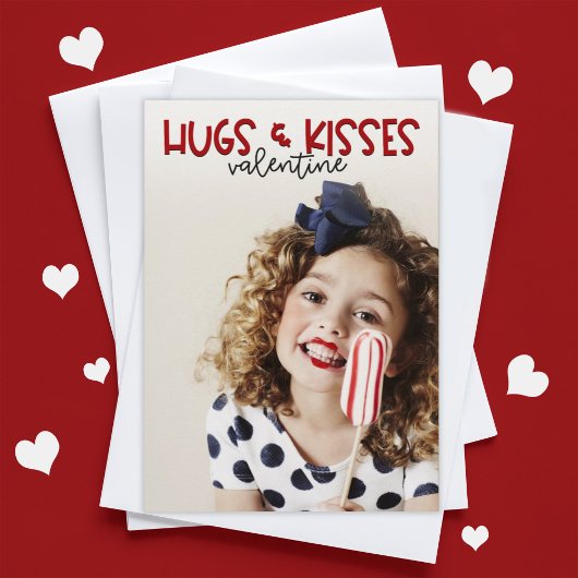 Hugs und Kisses Foto Valentine Feiertagskarte