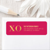Hugs und Kisses | Gold Shine Address Labels (Insitu)