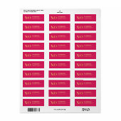 Hugs und Kisses | Gold Shine Address Labels (Vorne)