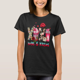 Hugs und Kisses Happy Valentines Day XOXO Kaffee L T-Shirt