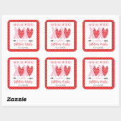 Hugs und Kisses Kids Valentines Stickers (Blatt)