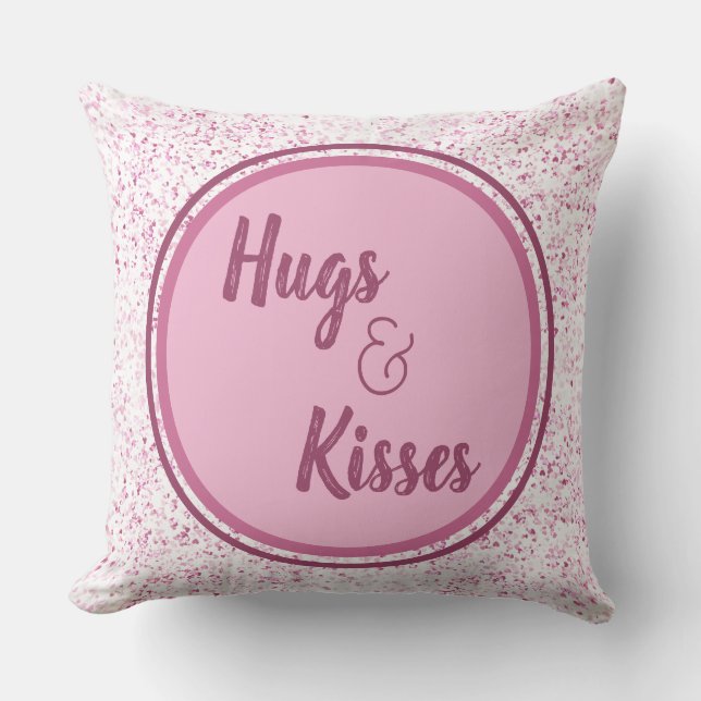 Hugs und Kisses Kissen (Vorderseite)
