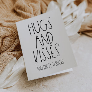 Hugs und Kisses lustige Valentiner Tageskarte Feiertagskarte