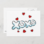 Hugs und Kisses Merchandise Postkarte (Vorne/Hinten)