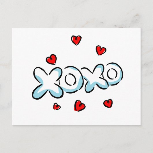 Hugs und Kisses Merchandise Postkarte (Vorderseite)