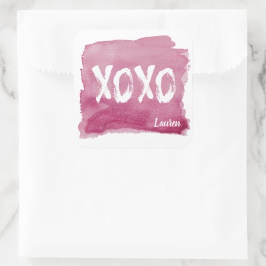 Hugs und Kisses | Personalisierter Aufkleber (Tasche)