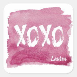 Hugs und Kisses | Personalisierter Aufkleber