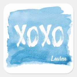 Hugs und Kisses | Personalisierter Aufkleber