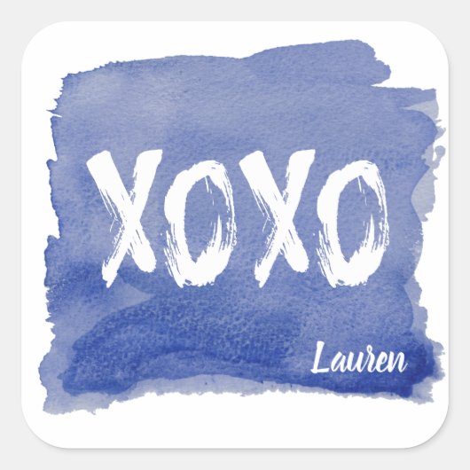 Hugs und Kisses | Personalisierter Aufkleber (Vorderseite)