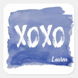 Hugs und Kisses | Personalisierter Aufkleber