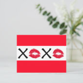 Hugs und Kisses Postkarte (Stehend Vorderseite)