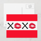 Hugs und Kisses Postkarte (Vorne/Hinten)