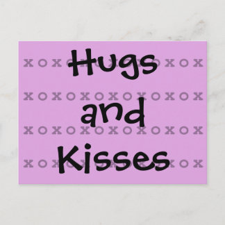 Hugs und Kisses Postkarte