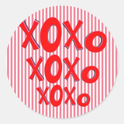 Hugs und Kisses Runder Aufkleber (Vorderseite)
