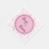Hugs und Kisses Serviette (Ecke)
