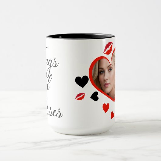 Hugs und Kisses Tasse (Zentrum)