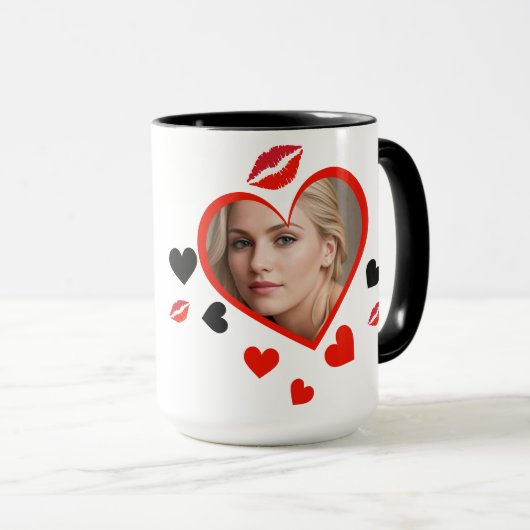 Hugs und Kisses Tasse (VorderseiteRechts)