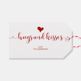 Hugs und Kisses Valentine's Day Gift Tags Geschenkanhänger