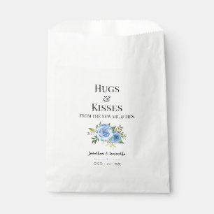 Hugs und Kisses von der neuen Frau Blauer Blumenho Geschenktütchen