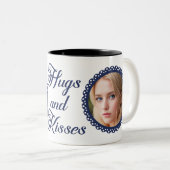 Hugs und Kisses Zweifarbige Tasse (VorderseiteRechts)