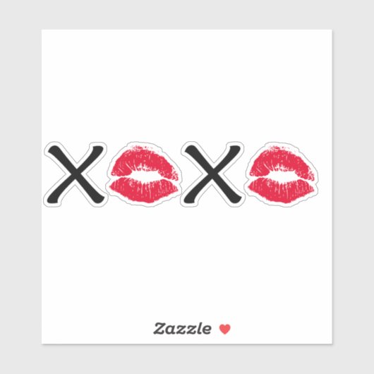 Hugs und Küsse Aufkleber (Blatt)