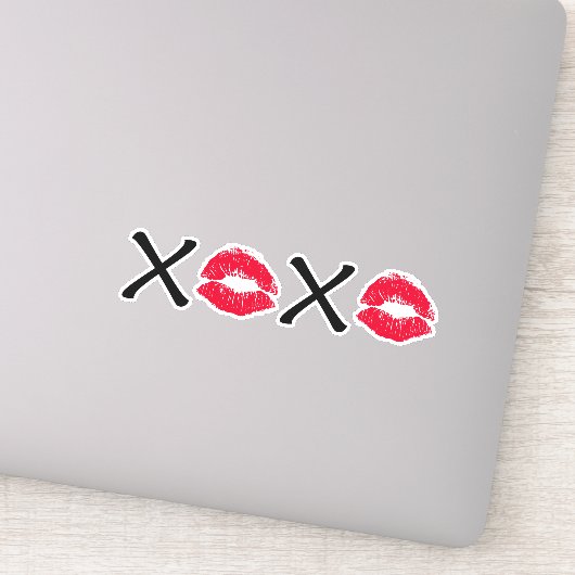 Hugs und Küsse Aufkleber (Detail)