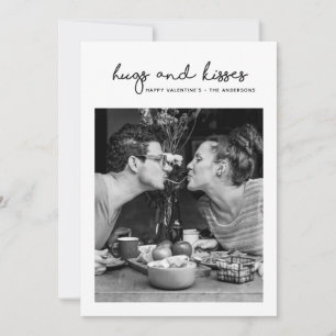 Hugs und Küsse Modernes minimalistisches Foto Vale Feiertagskarte