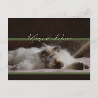 Hugs und Küsse Postkarte