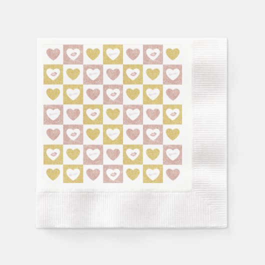 Hugs und Küsse Serviette (Vorderseite)