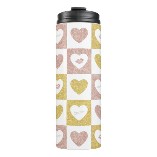 Hugs und Küsse Thermosbecher (Vorderseite)