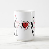 Hugs und Küsse y'all Kaffeetasse (Mittel)