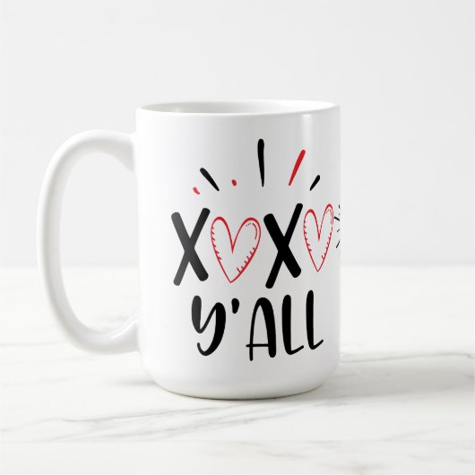 Hugs und Küsse y'all Kaffeetasse (Links)