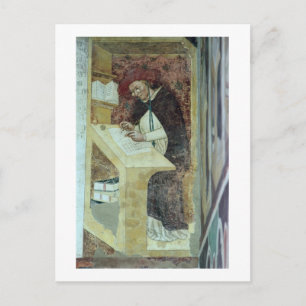 Hugues de Provence an seinem Schreibtisch, aus dem Postkarte