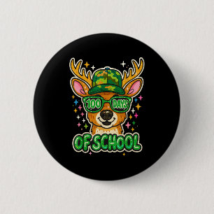 Hugvyn 100 Tage Schulkinder Rehjagd Jungen Camo B Button