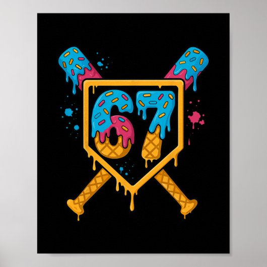 Hugvyn 67 Verkaufe Eis Drip Six Seven Genz Alpha Poster (Vorne)