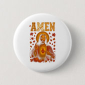 Hugvyn Amen Fall Jesus Christian Bible Verses Than Button (Vorderseite)