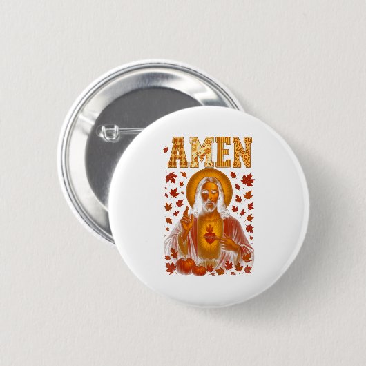Hugvyn Amen Fall Jesus Christian Bible Verses Than Button (Vorne & Hinten)