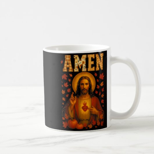 Hugvyn Amen Fall Jesus Christian Bible Verses Than Kaffeetasse (Rechts)
