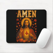 Hugvyn Amen Fall Jesus Christian Bible Verses Than Mousepad (Mit Mouse)