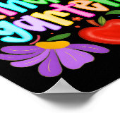 Hugvyn Back To School Kindergarten Preppy Teacher Poster (Ecke)