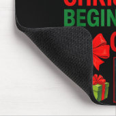 Hugvyn Christmas Begins With Christ Jesus Cross Ch Mousepad (Ecke)