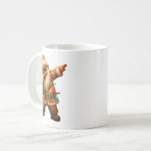 Hugvyn Christmas_ Patchwork Dabbing Santa Claus Xm Kaffeetasse (Vorderseite Links)
