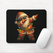 Hugvyn Christmas_ Patchwork Dabbing Santa Claus Xm Mousepad (Mit Mouse)