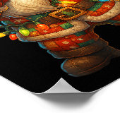 Hugvyn Christmas_ Patchwork Dabbing Santa Claus Xm Poster (Ecke)