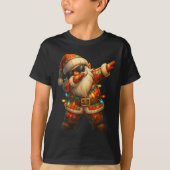 Hugvyn Christmas_ Patchwork Dabbing Santa Claus Xm T-Shirt (Vorderseite)