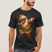 Hugvyn Christmas_ Patchwork Dabbing Santa Claus Xm T-Shirt (Vorderseite)