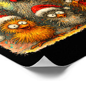 Hugvyn Christmas Santa Chicken Crazy Eagerlys Roos Poster (Ecke)